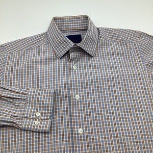 David Donahue Mens‎ Trim Fit Long Sleeve Button Up Shirt Size 15.5 32/33